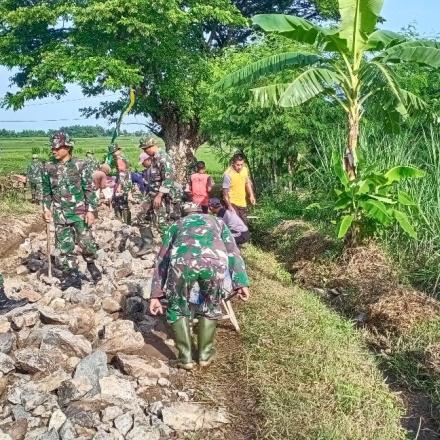 Program TMMD Sengkuyung Tahap I TA 2024 di Desa Karangsari Sudah Berjalan 50%